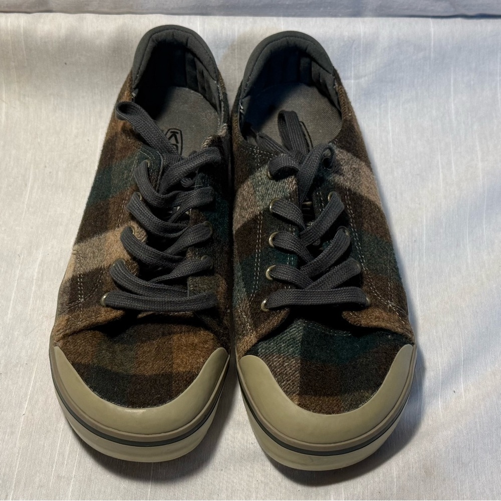 Keen Women's Plaid Sneakers in Brown, Green and Black